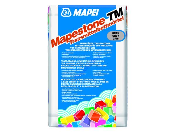 Mapei Mapestone TM Plus – Trassztartalmú cementkötésű ragasztóhabarcs Mapei Mapestone TM Plus – Trassztartalmú cementkötésű ragasztóhabarcs
